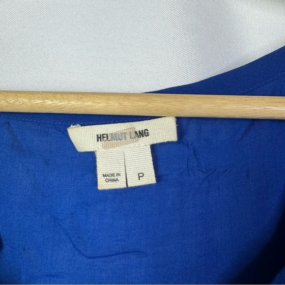 Helmut Lang Royal Blue Scoop Neck Dolman Short Sleeve Blouse S - Picture 5 of 5